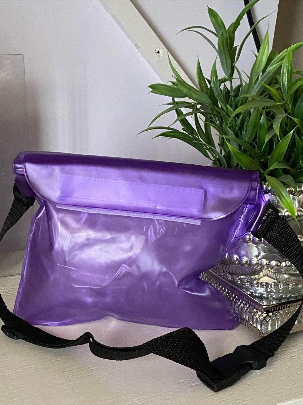 Purple Transparent Crossbody Bag for Women New!- Modern Clear Shoulder Bag